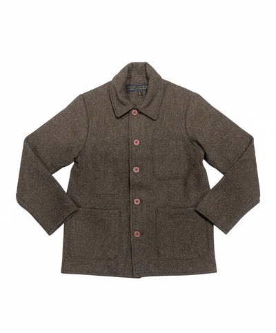 Veste en laine   Burel MARRON  Le Laboureur