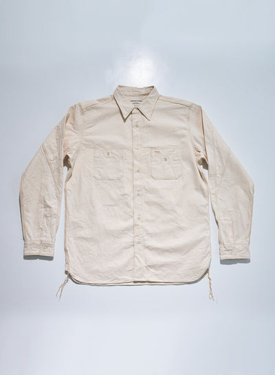 Samurai SJCBS25W “Rain Selvedge Chambray Work Shirt Natural