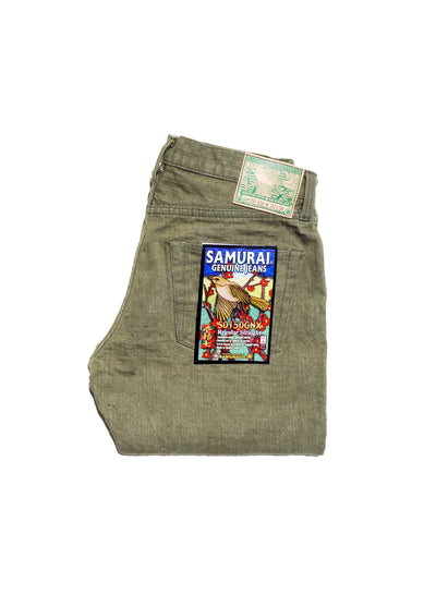 Samurai Jeans S0150GNX “Uguisu” – 17 oz Selvedge – Regular Straight