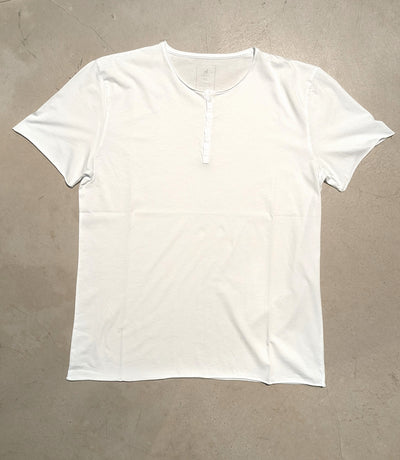 Chicama T shirt  Henley coton Pima Blanc