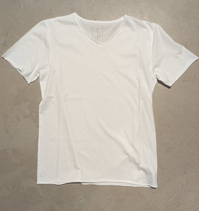 Chicama T shirt  coton Pima Blanc col V