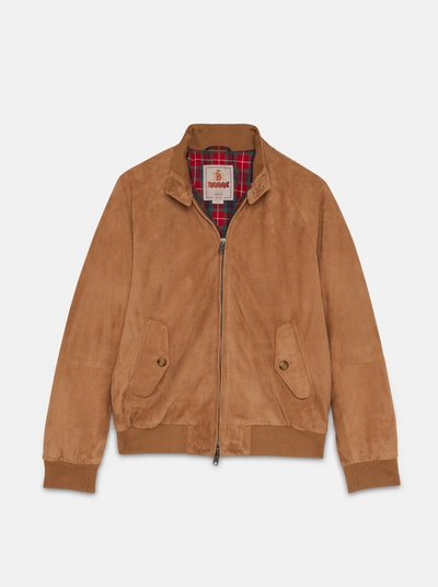 Baracuta G9 Harrington Winter  Suède Tabac