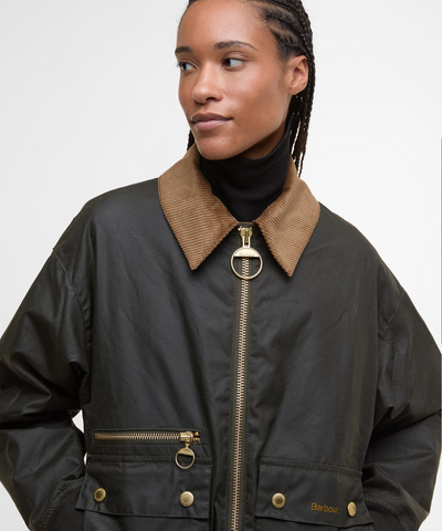 Barbour Maxine Waxed Bomber Jacket