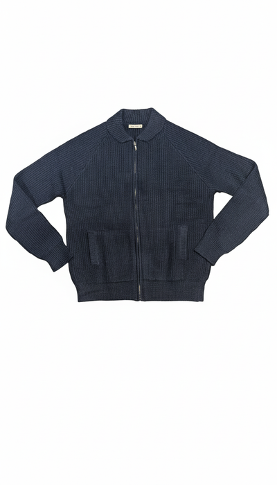 Chicama Gilet coupe Bombers 6 fils en Alpaga Navy